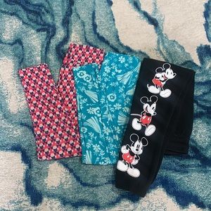 DISNEY LEGGING/SWEATPANTS BUNDLE 3 SET